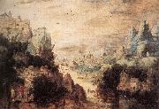 Herri met de Bles Landscape with Christ and the Men of Emmaus France oil painting artist